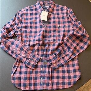 Denim & Flower Pink and Navy Check Casual Button-Down Shirt